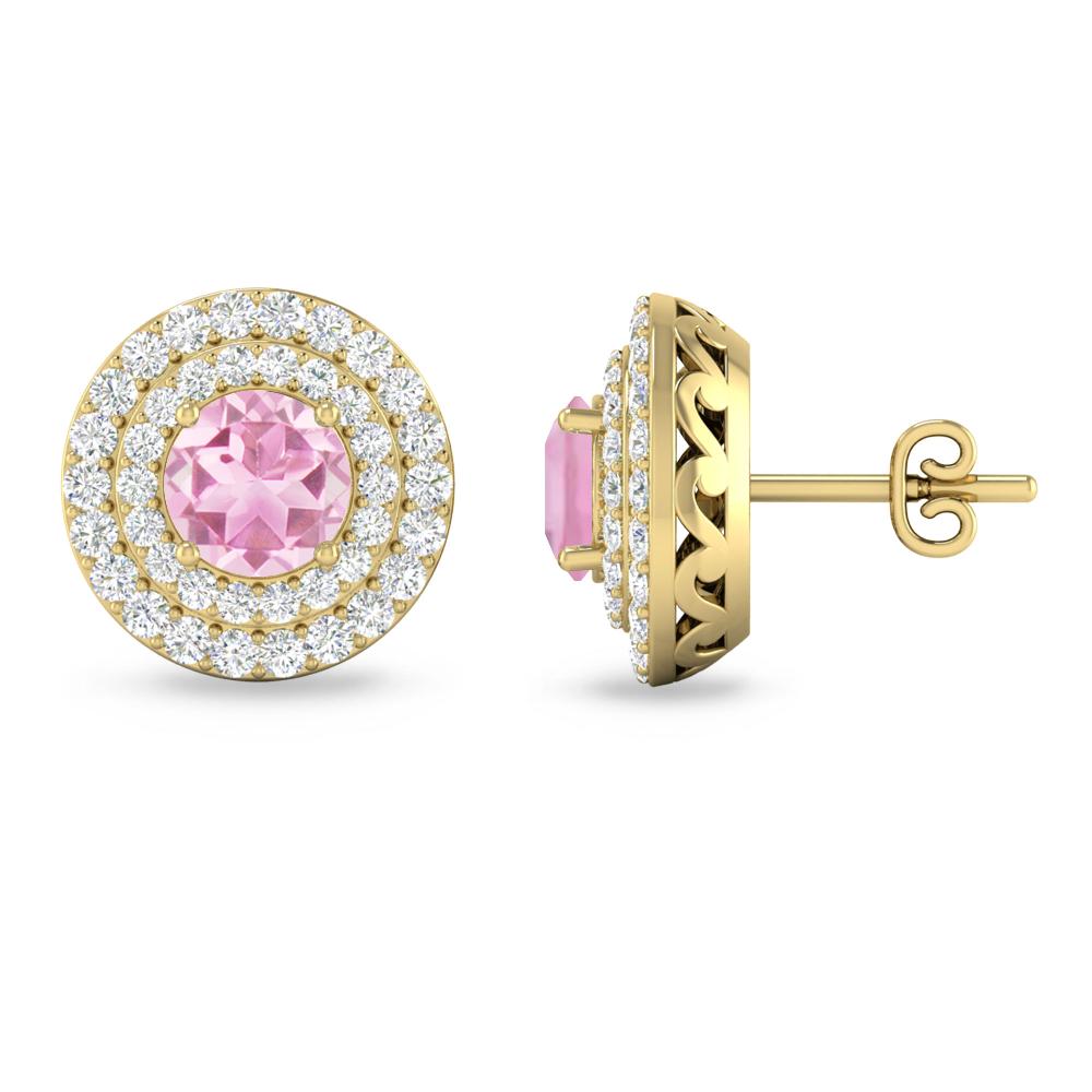 Yellow Gold - Pink Tourmaline