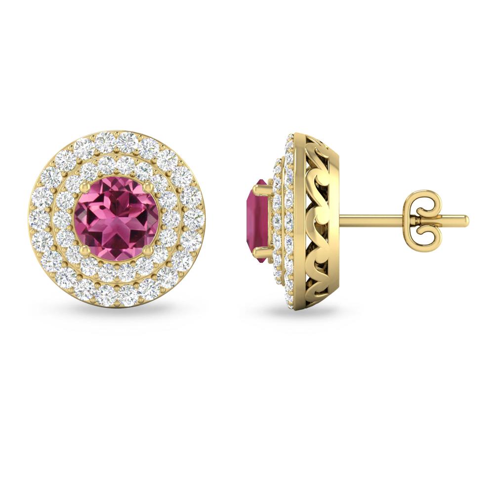 Yellow Gold - Pink Tourmaline