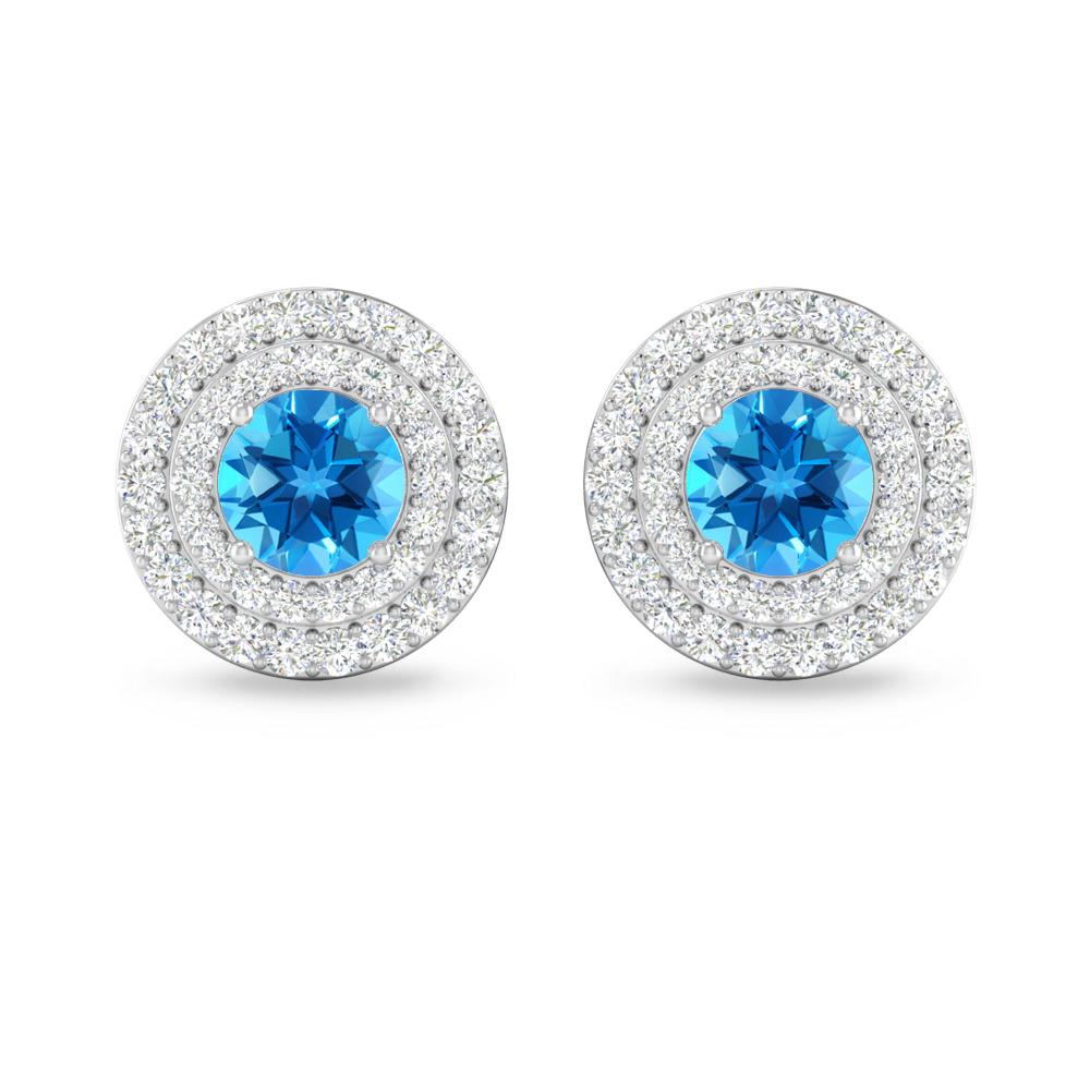 White Gold - Blue Topaz