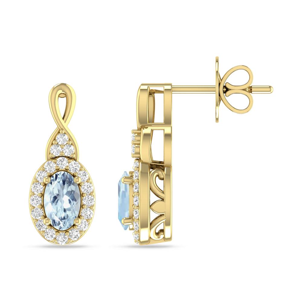 Yellow Gold - Aquamarine