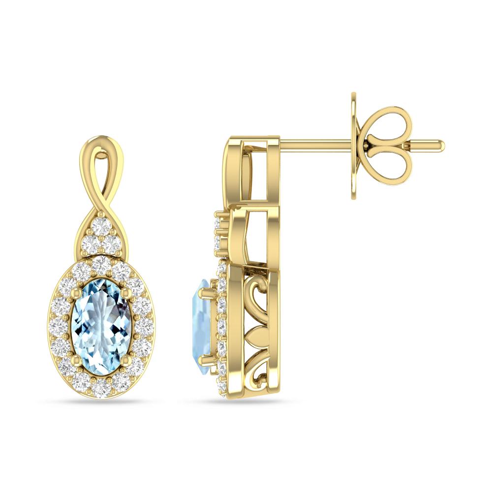 Yellow Gold - Aquamarine