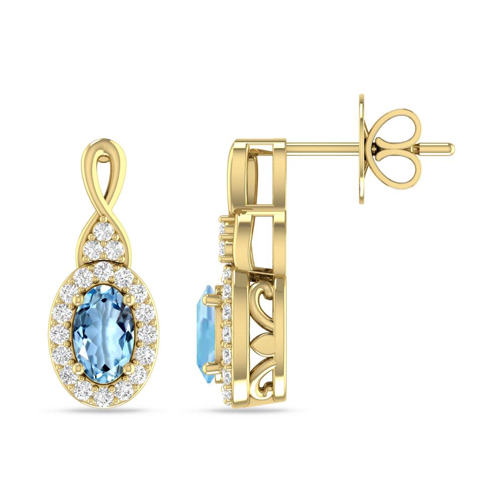 Yellow Gold - Aquamarine