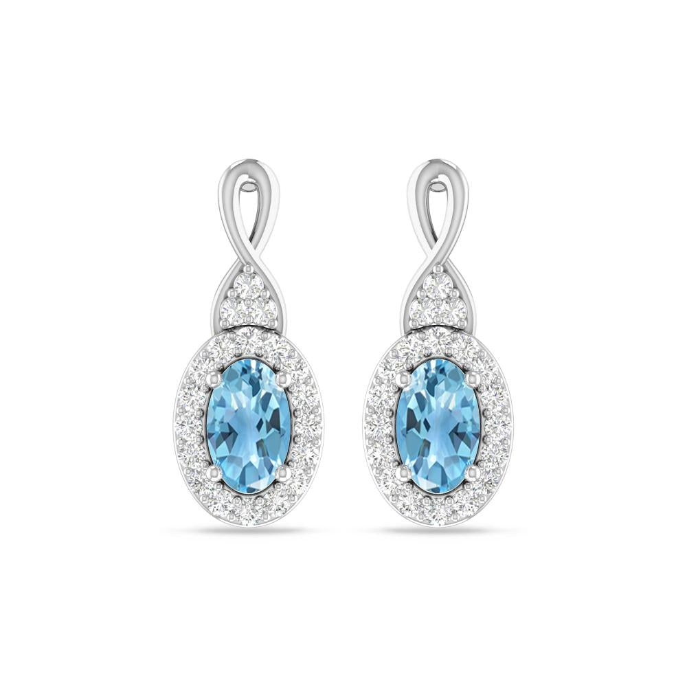 White Gold - Blue Topaz