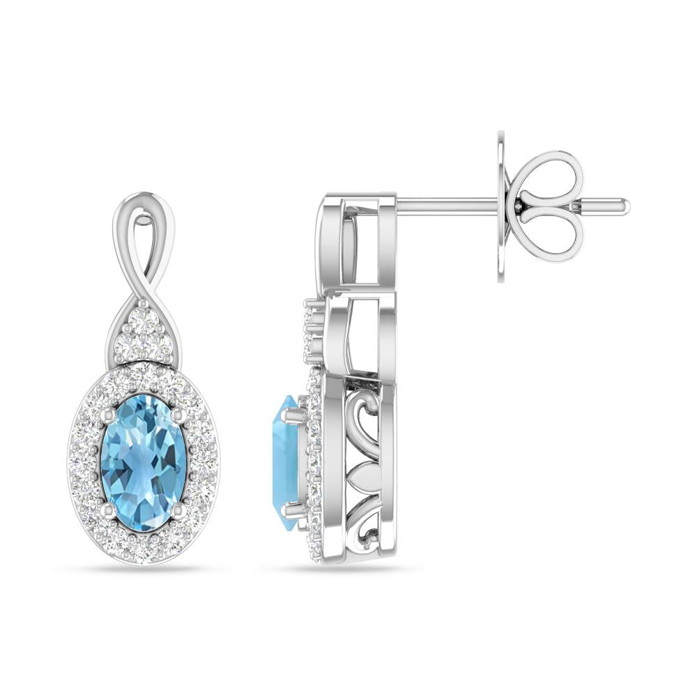 White Gold - Blue Topaz