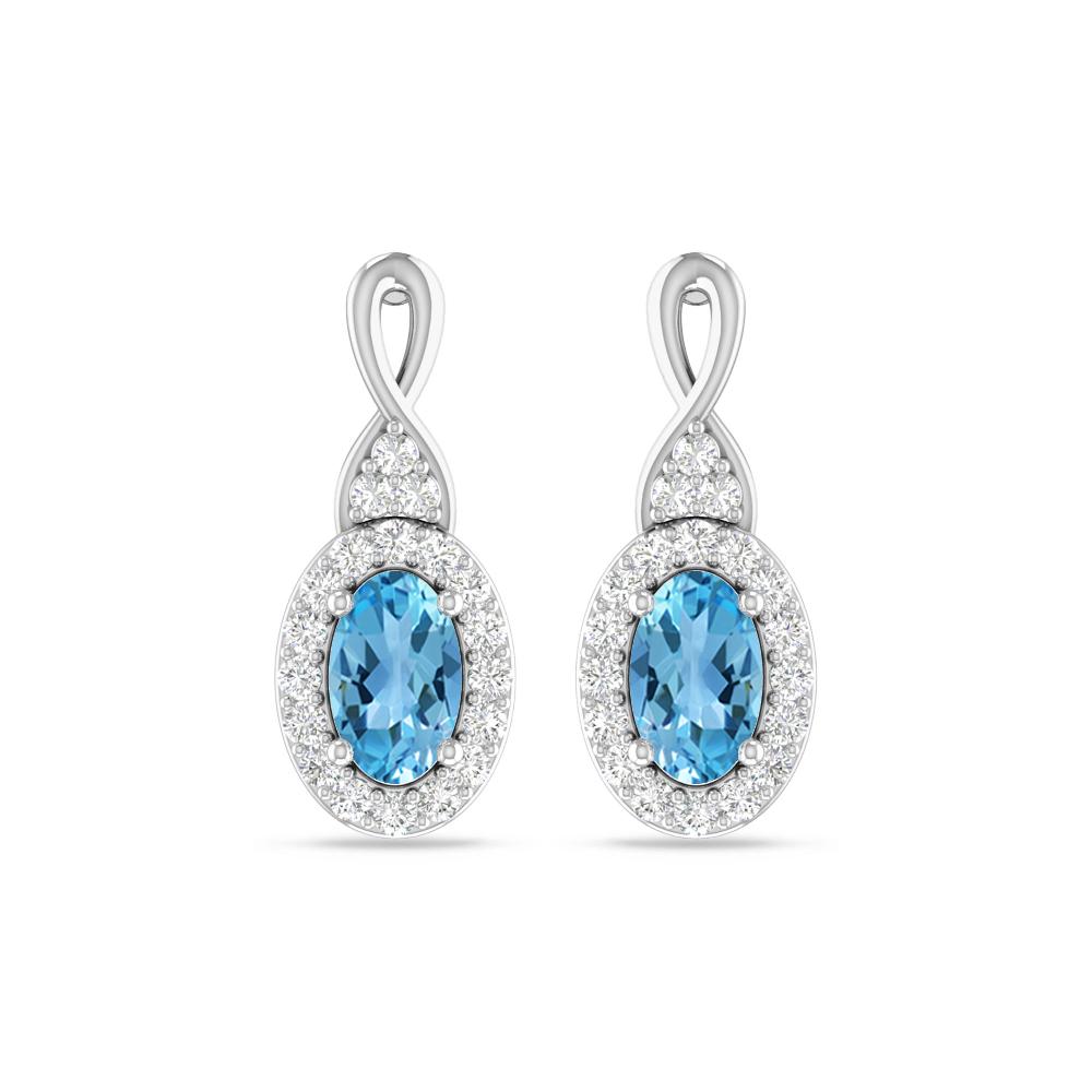 White Gold - Blue Topaz
