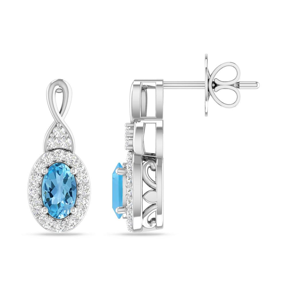 White Gold - Blue Topaz
