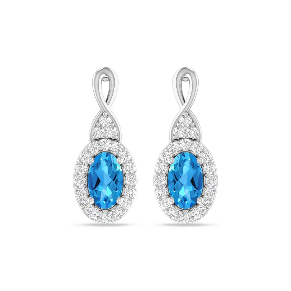 White Gold - Blue Topaz