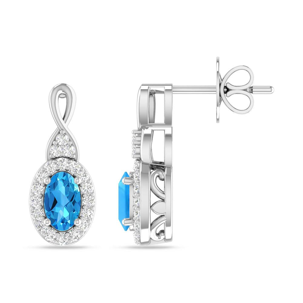 White Gold - Blue Topaz