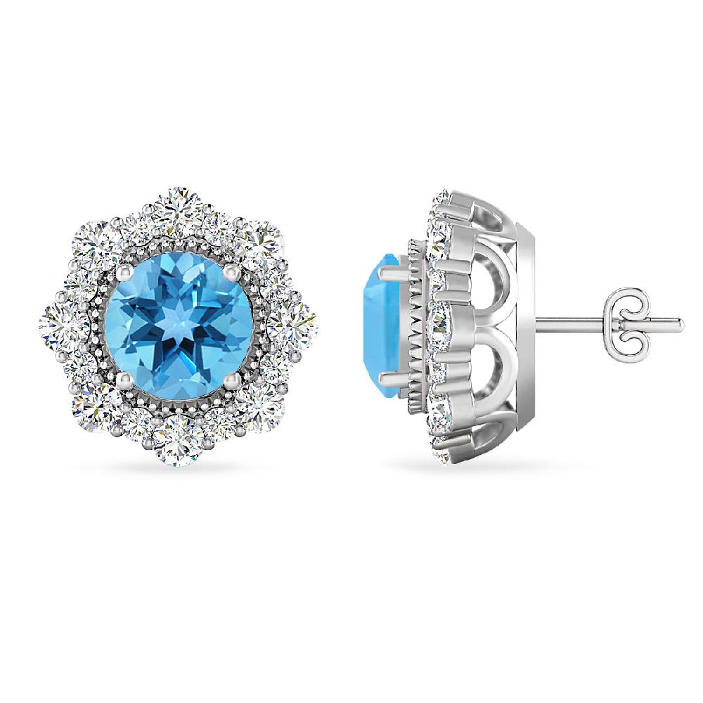 White Gold - Blue Topaz