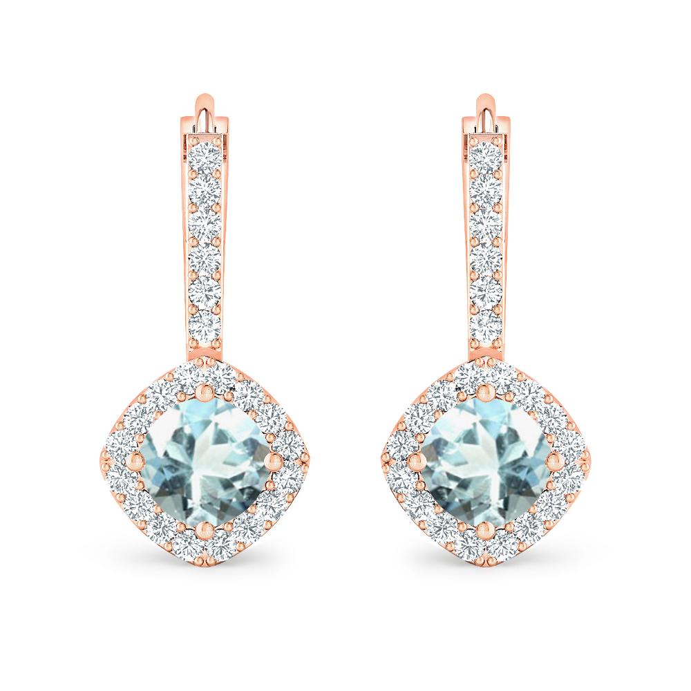 Rose Gold - Aquamarine