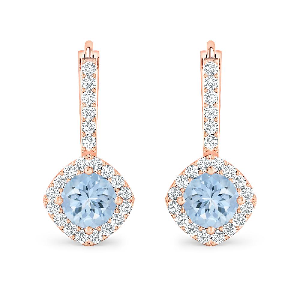 Rose Gold - Aquamarine