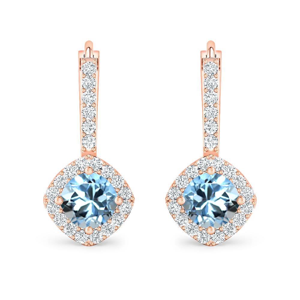 Rose Gold - Aquamarine
