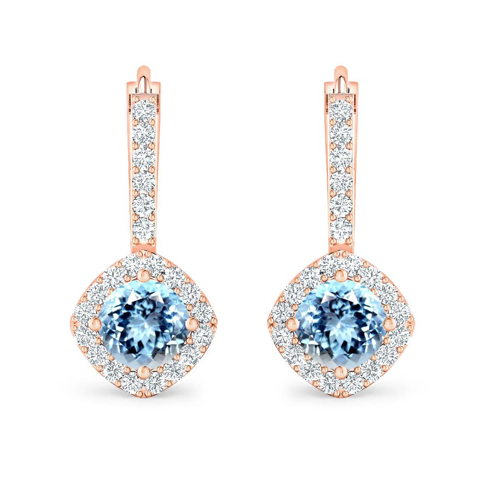 Rose Gold - Aquamarine