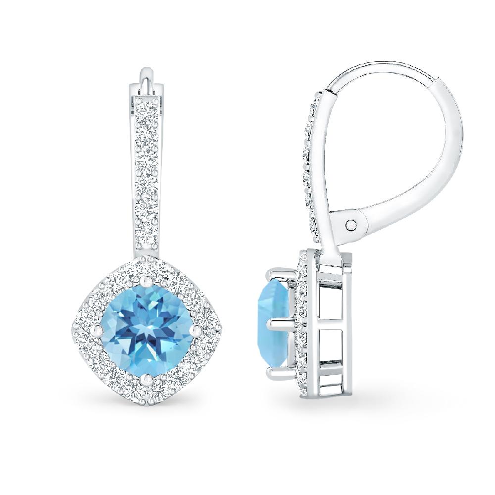 White Gold - Blue Topaz