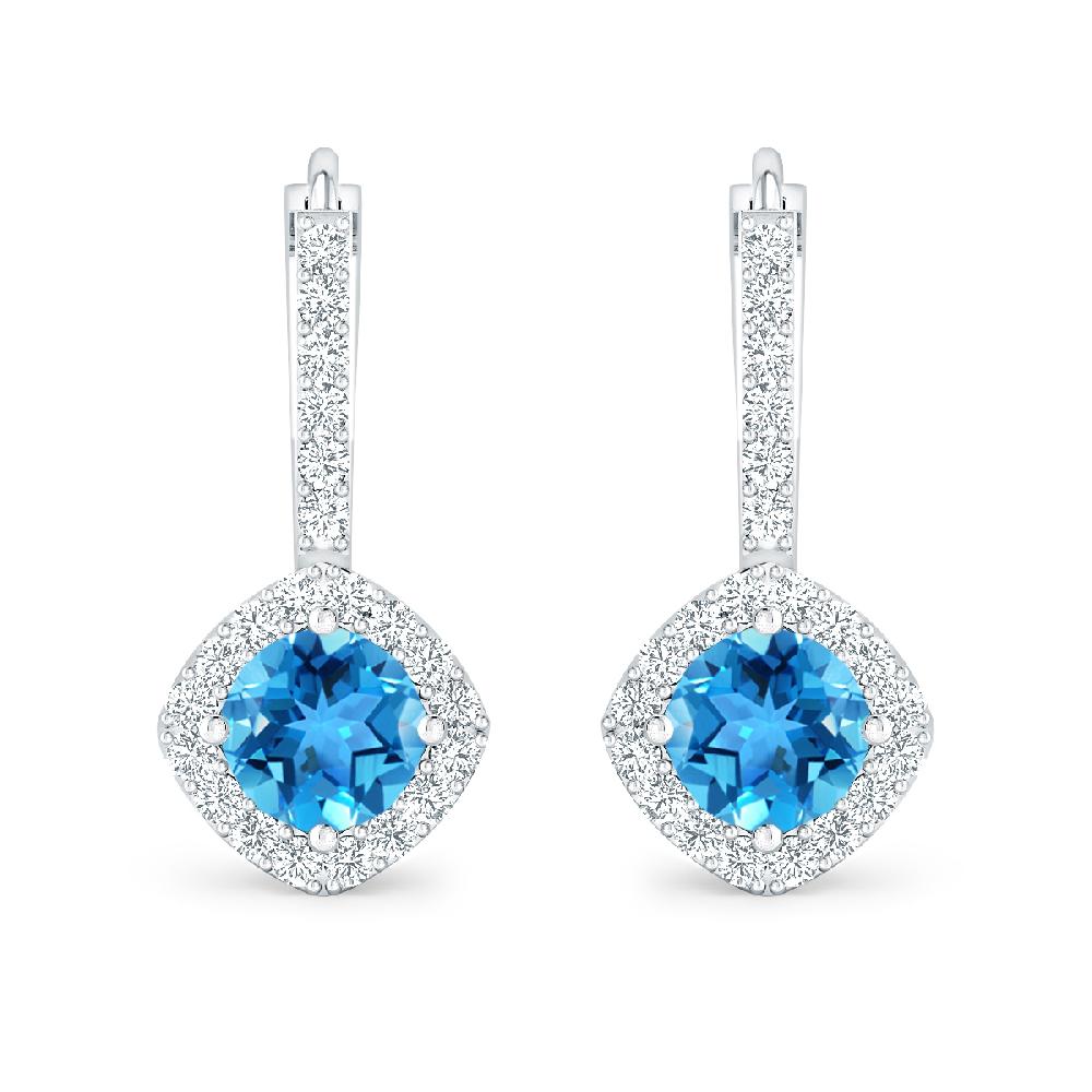 White Gold - Blue Topaz