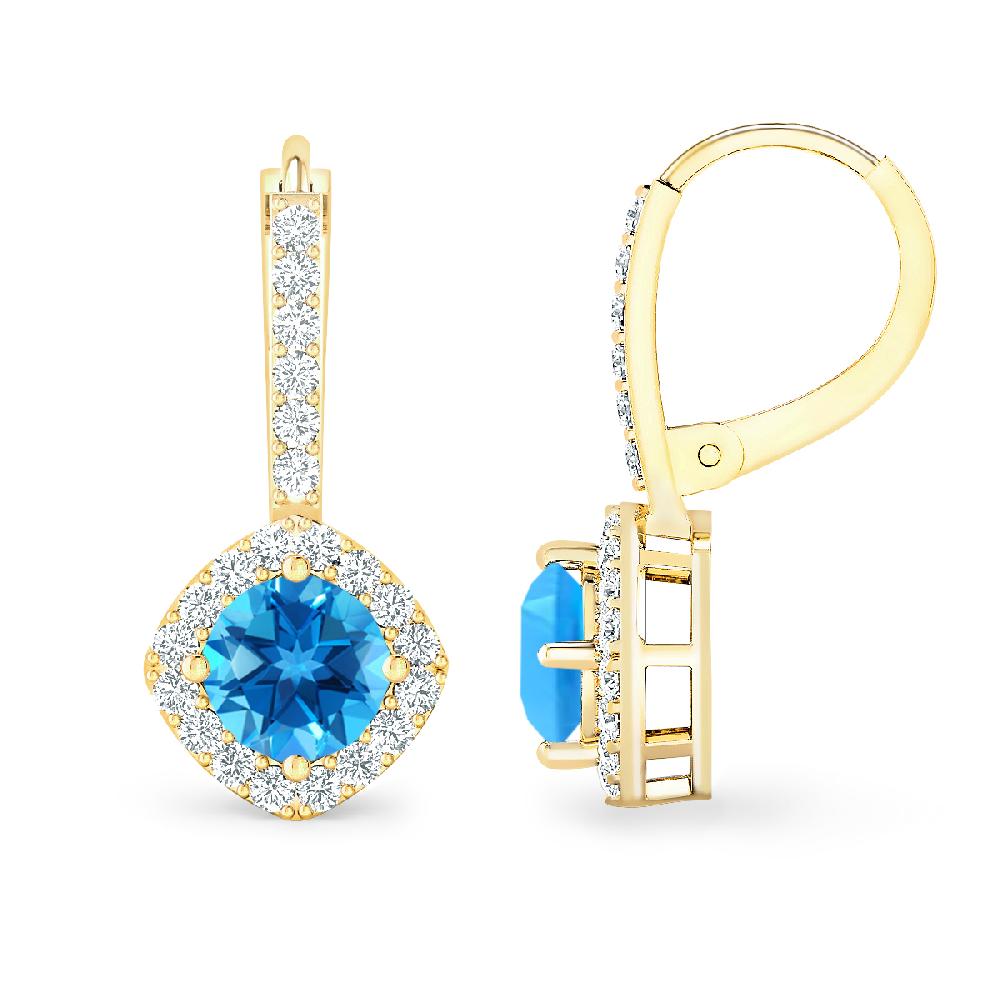 Yellow Gold - Blue Topaz