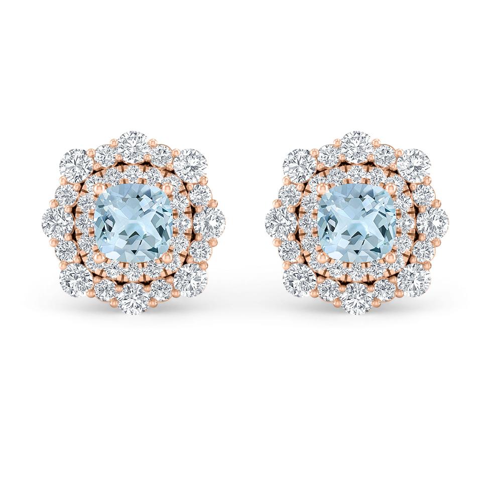 Rose Gold - Aquamarine