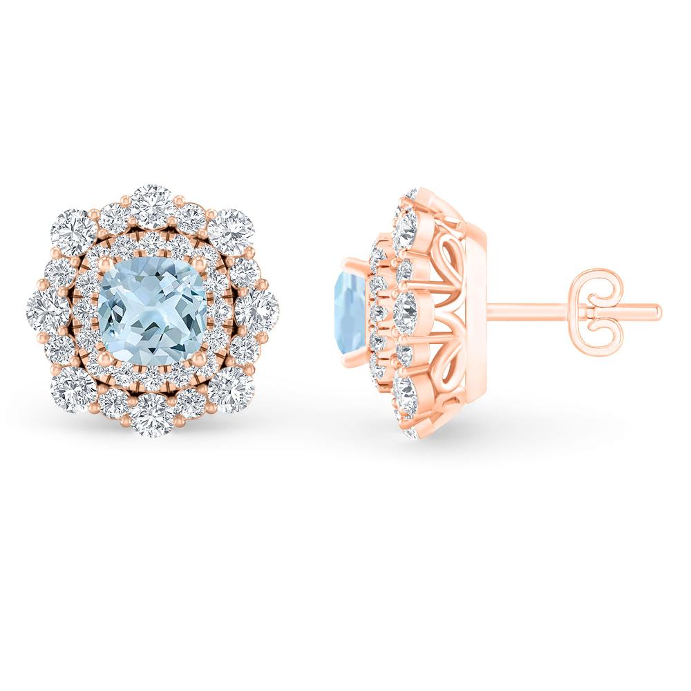 Rose Gold - Aquamarine