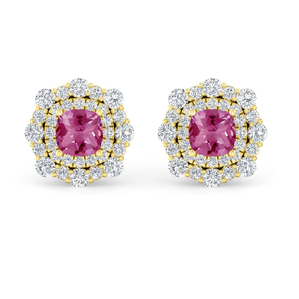 Yellow Gold - Pink Tourmaline