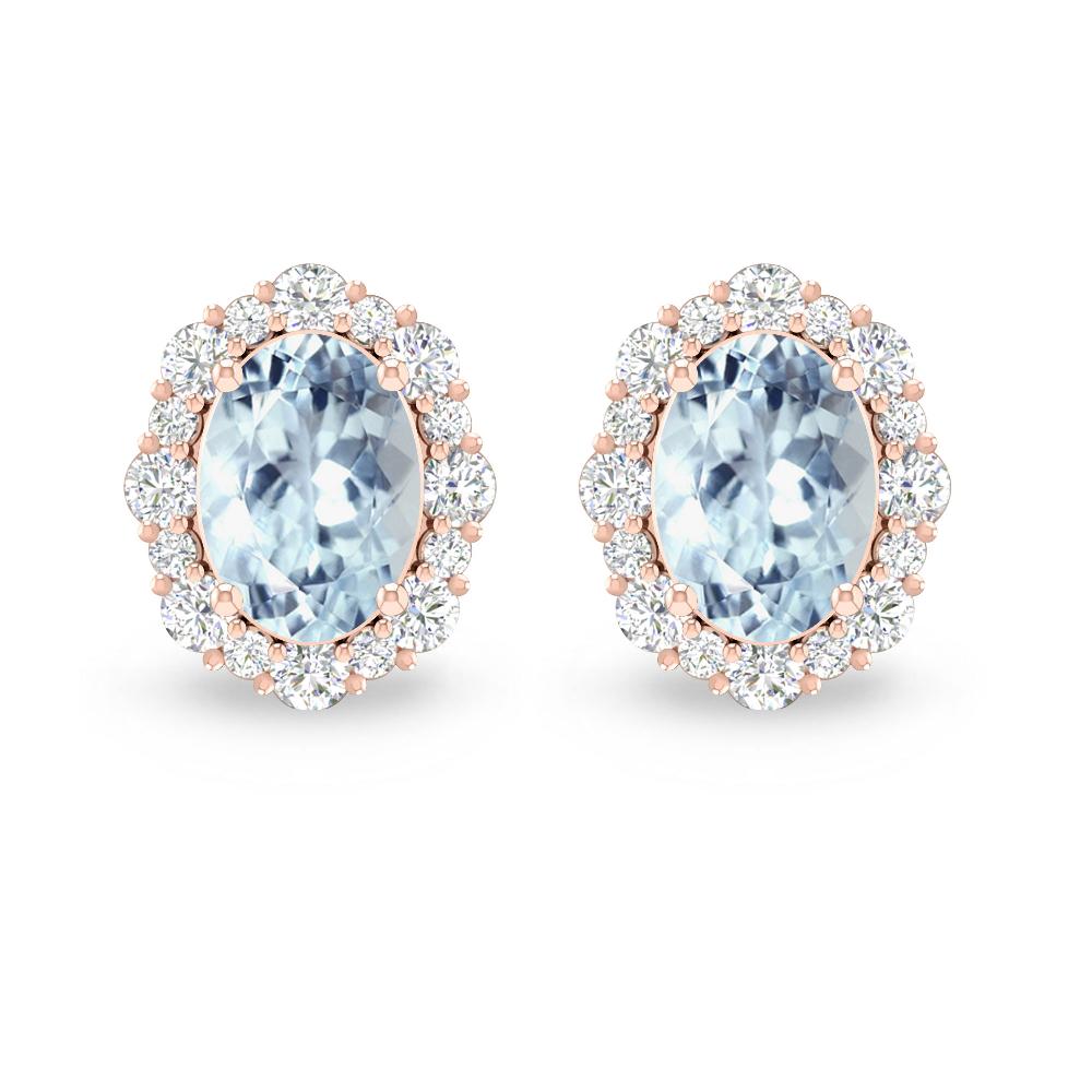Rose Gold - Aquamarine