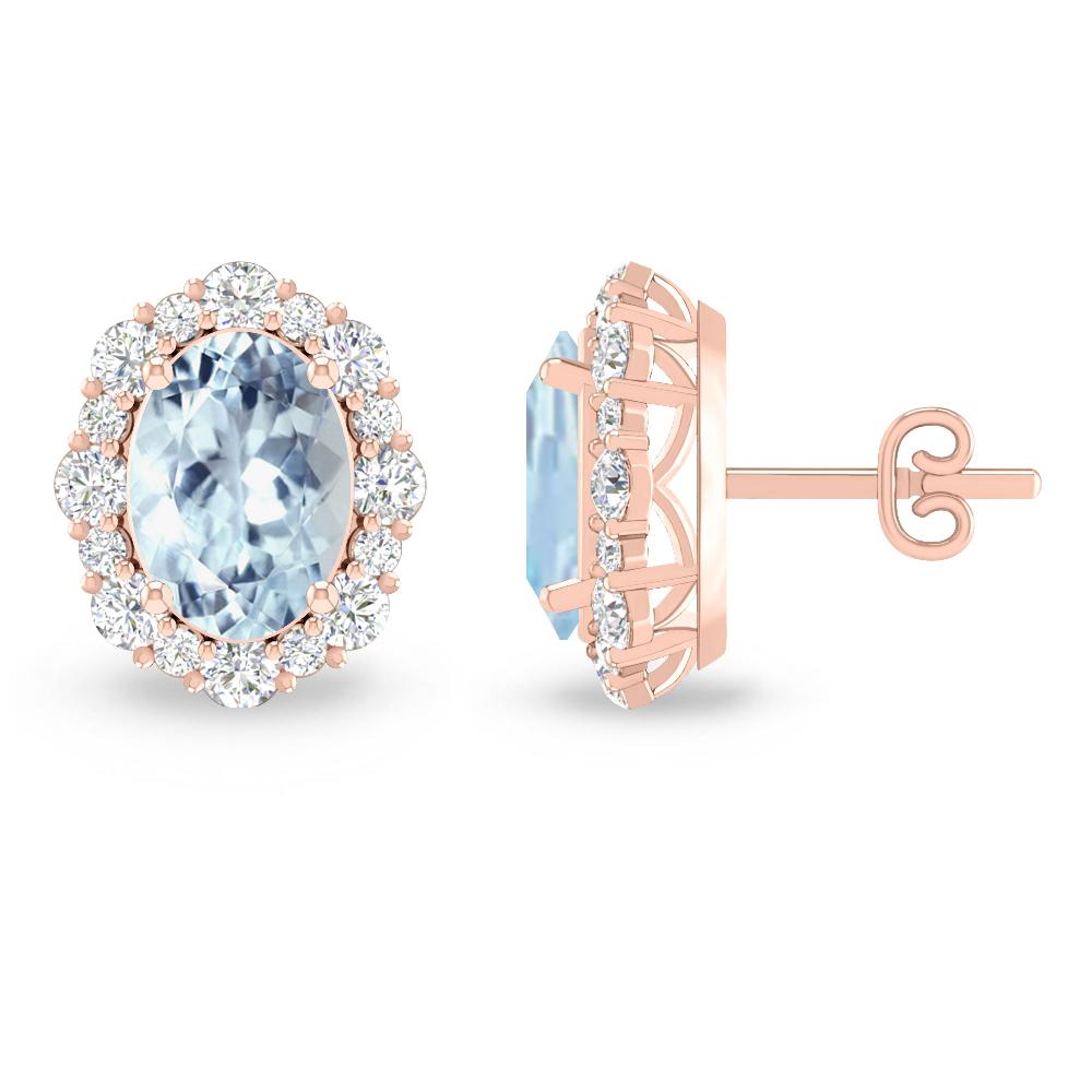 Rose Gold - Aquamarine