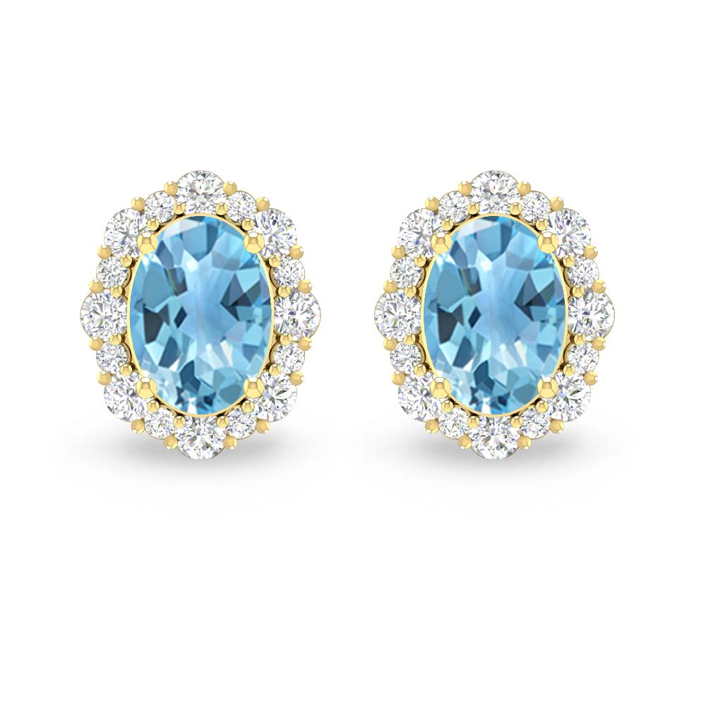Yellow Gold - Blue Topaz