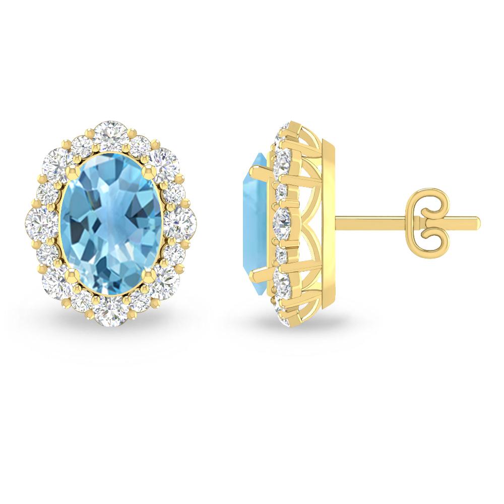 Yellow Gold - Blue Topaz