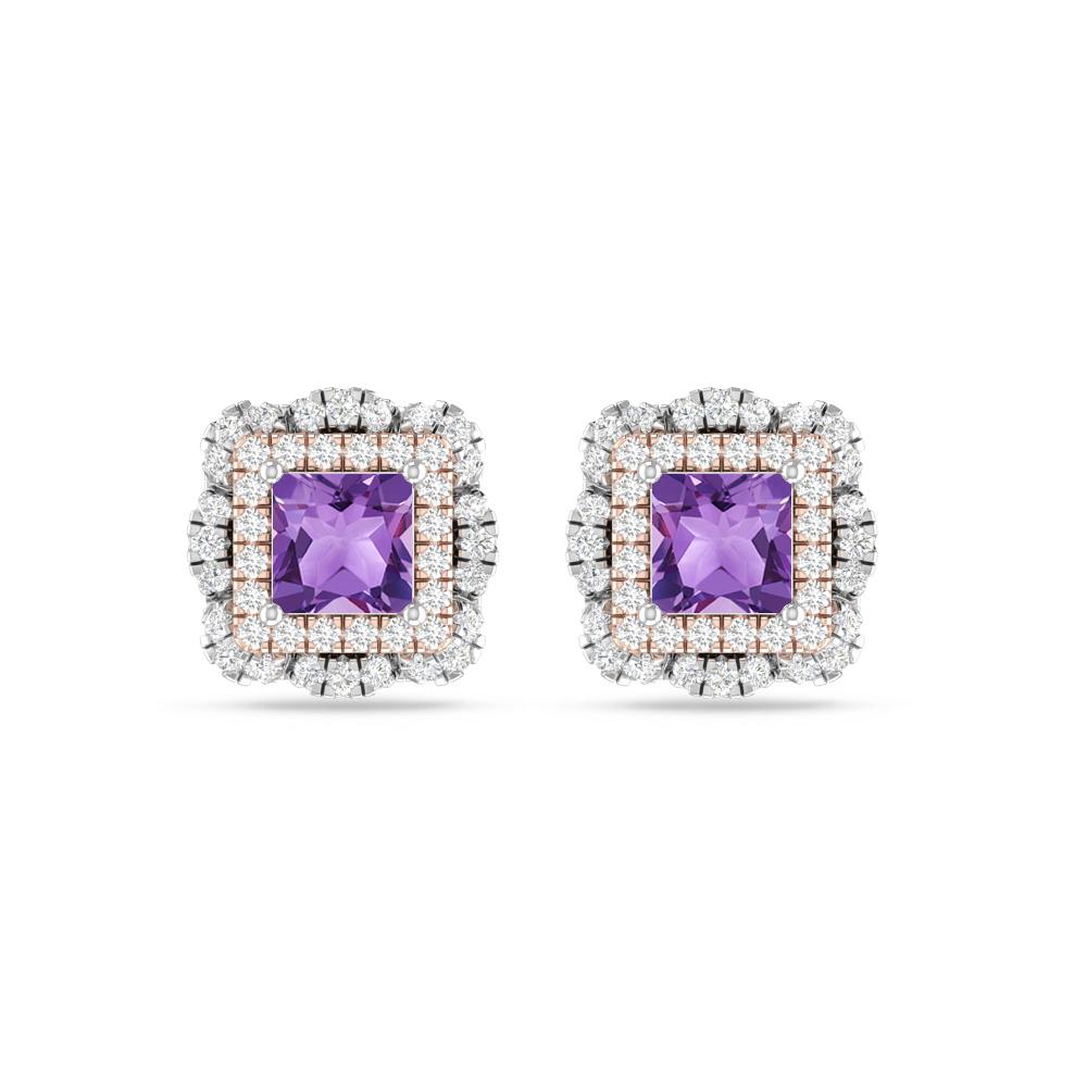 White Gold/Rose Gold - Amethyst