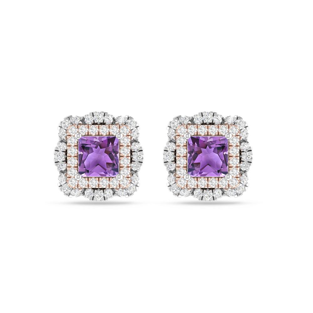 White Gold/Rose Gold - Amethyst