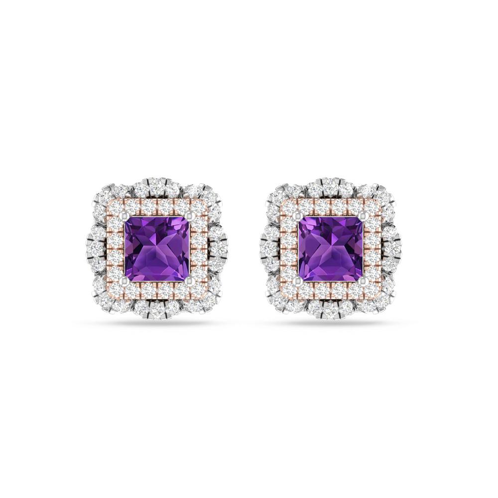 White Gold/Rose Gold - Amethyst
