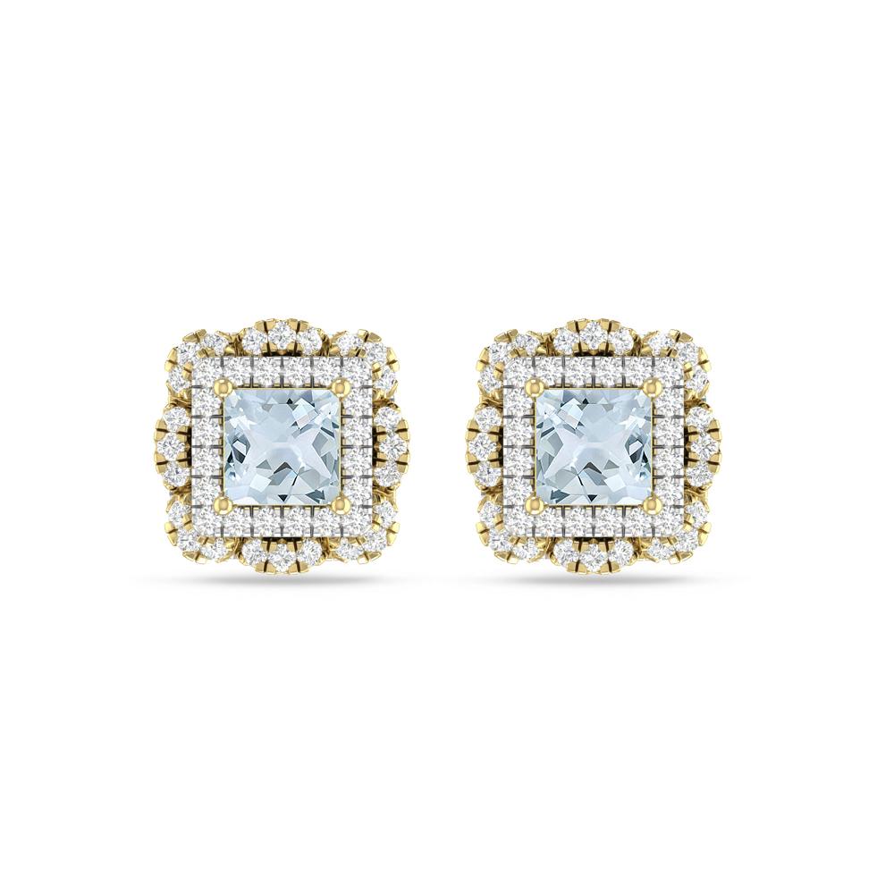 Yellow Gold/White Gold - Aquamarine