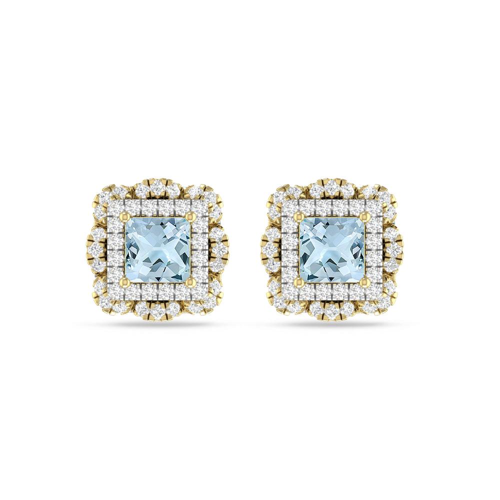 Yellow Gold/White Gold - Aquamarine