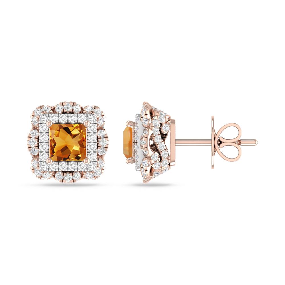 Rose Gold/White Gold - Citrine