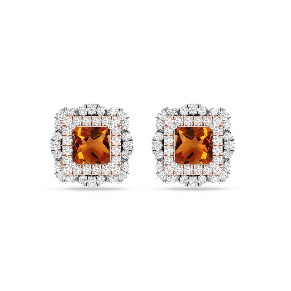 White Gold/Rose Gold - Citrine