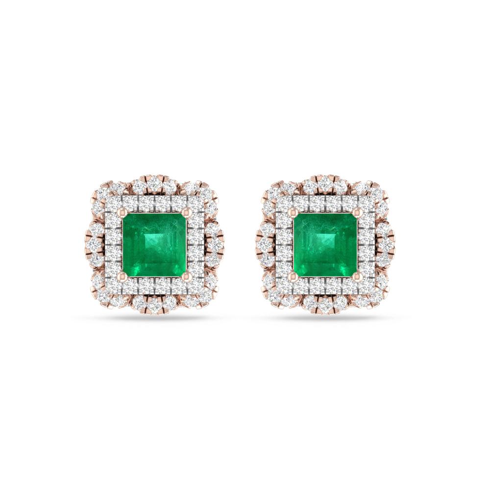 Rose Gold/White Gold - Emerald