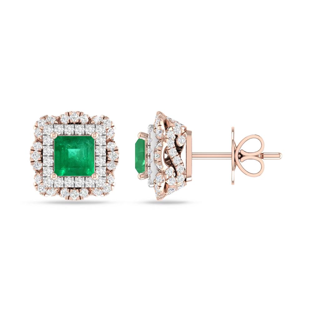 Rose Gold/White Gold - Emerald
