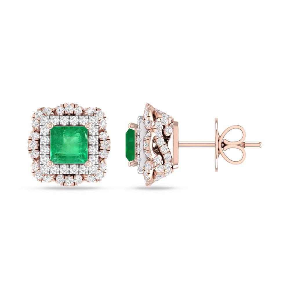 Rose Gold/White Gold - Emerald