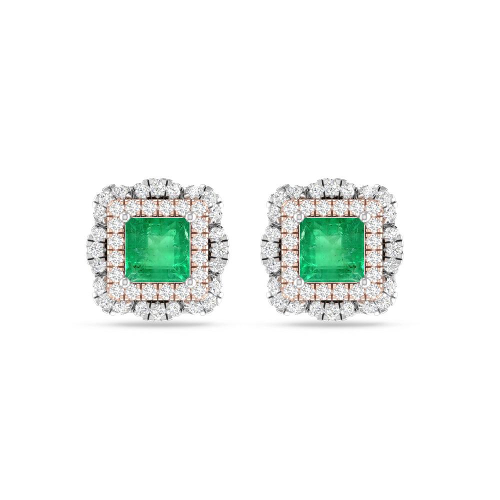 White Gold/Rose Gold - Emerald