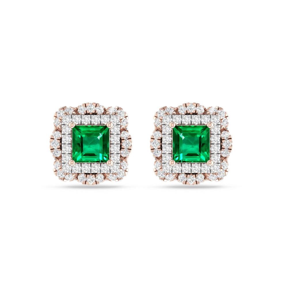 Rose Gold/White Gold - Emerald