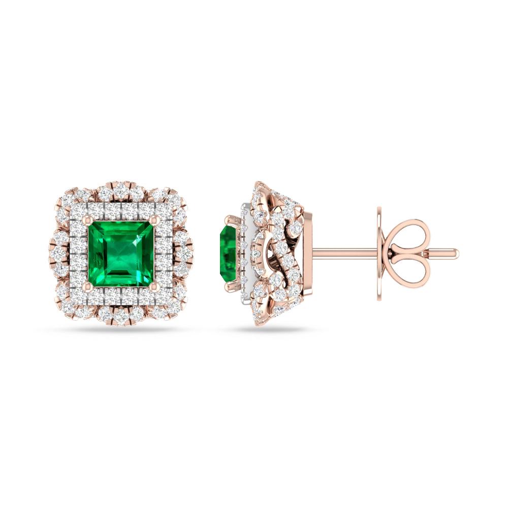 Rose Gold/White Gold - Emerald