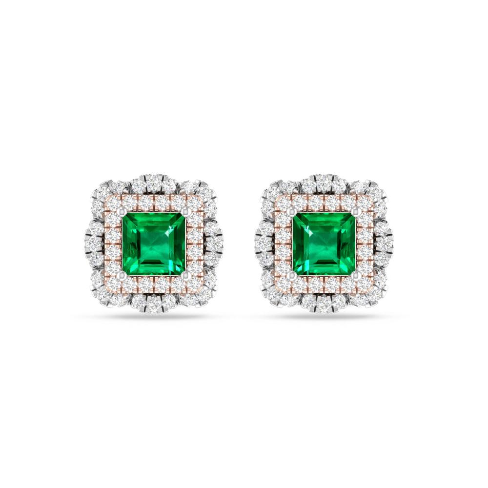 White Gold/Rose Gold - Emerald