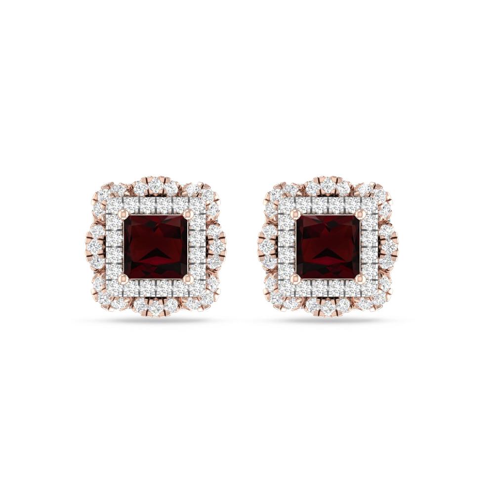 Rose Gold/White Gold - Garnet