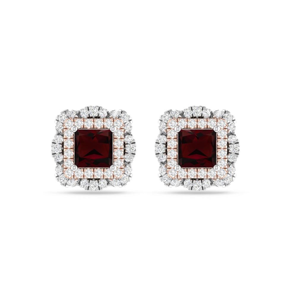 White Gold/Rose Gold - Garnet
