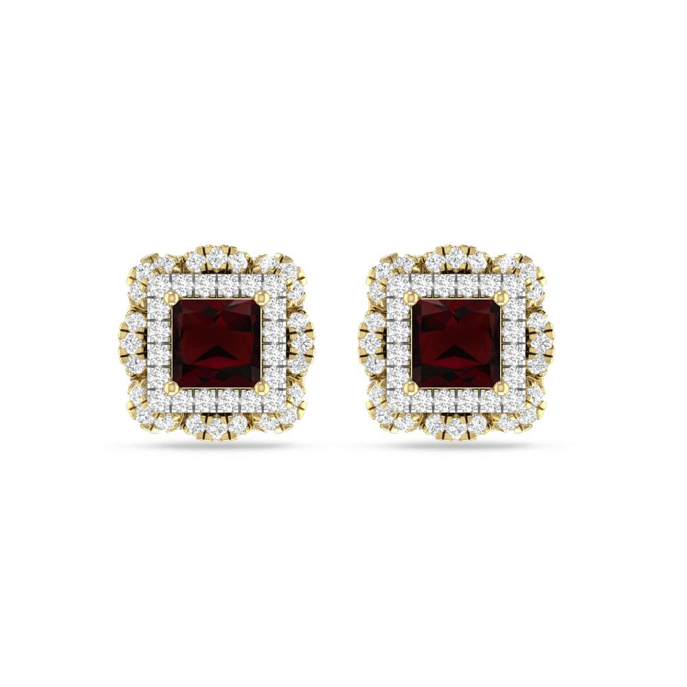 Yellow Gold/White Gold - Garnet