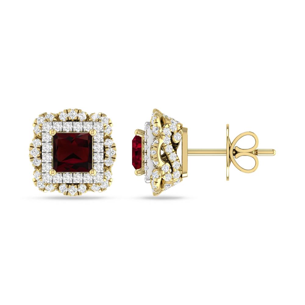 Yellow Gold/White Gold - Garnet