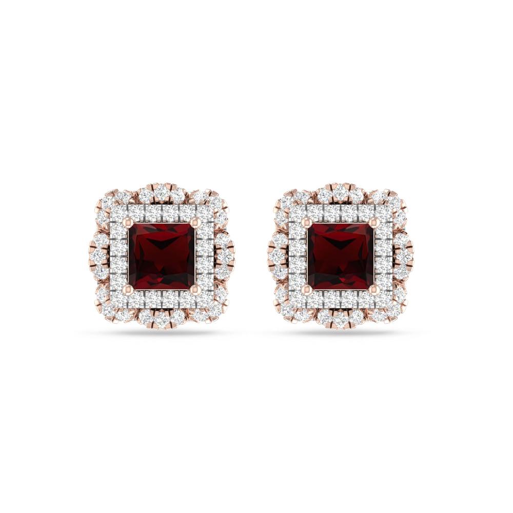 Rose Gold/White Gold - Garnet