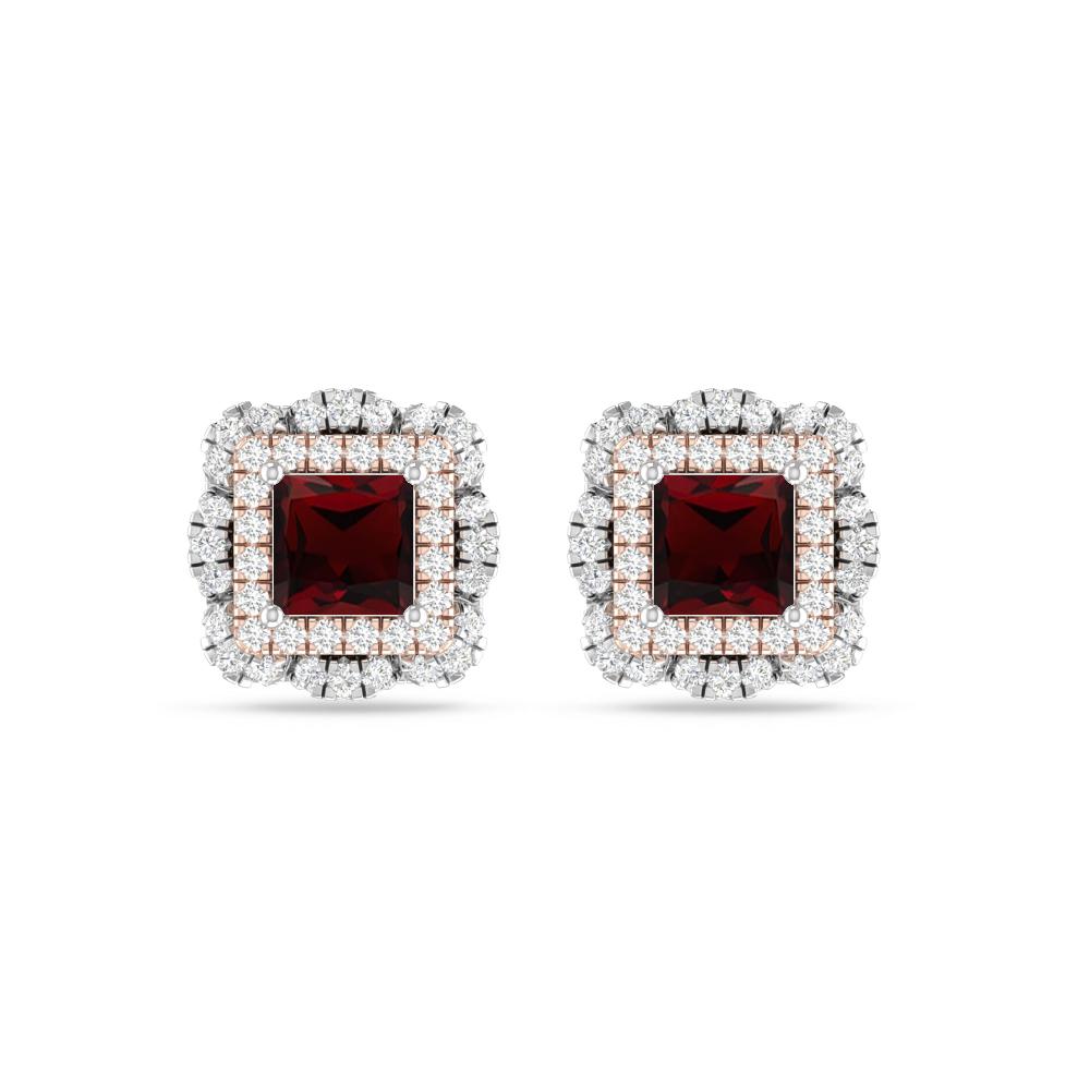 White Gold/Rose Gold - Garnet