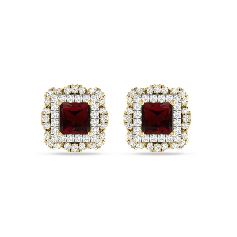 Yellow Gold/White Gold - Garnet