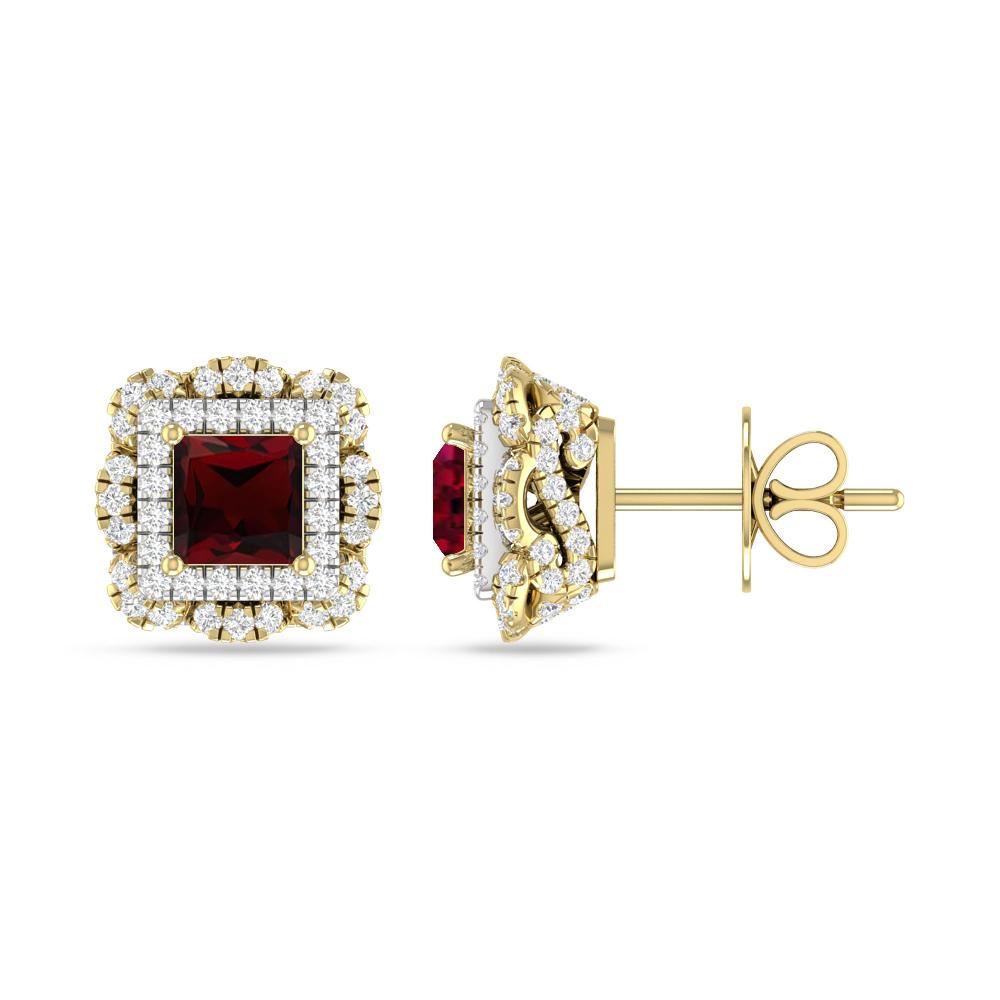 Yellow Gold/White Gold - Garnet