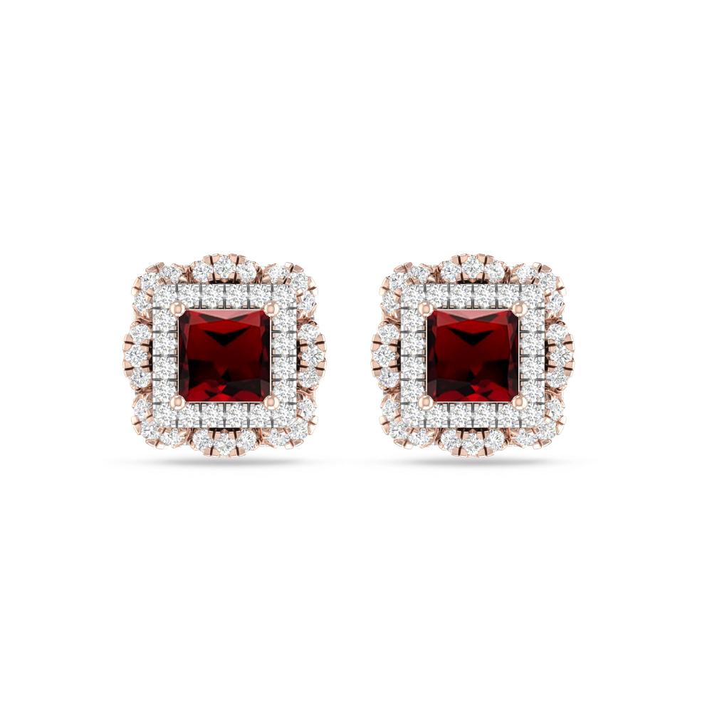 Rose Gold/White Gold - Garnet